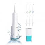 Homgeek Irrigador Bucal Portatil,Irrigador Dental con 380ML y 6 Boquillas,1800 Veces/Minuto de Pulso de Agua,Carga USB Irrigadores Bucales Portatil,Irrigadores Dentales Doméstico/de Viaje