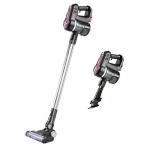 Solac Turbobat Expert- Aspirador sin cable 2 en 1. Aspirador Escoba y Aspirador de Mano. 2 velocidades. Accesorio lanza y cepillo. Cyclonic System. Filtración HEPA. Capacidad 0.9l. Luz LED. Silencioso
