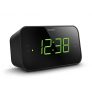 Philips Despertador Radio con Pantalla para la Cabecera, Radio Digital con Doble Alarma, Temporizador para Dormir y Función de Repetición, Batería Portátil, Negro con Pantalla