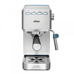 Ufesa CE8020 Capri Cafetera Expresso y Capuccino, 20 Bares, 1350W, Sistema Thermoblock, Vaporizador Orientable, 2 Modos: Café Molido o Monodosis, Depósito 1.4L, 1 o 2 Cafés, Apagado Automático, Inox