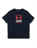 Under Armour UA GL Foundation Short Sleeve tee Camiseta, Hombre, Negro (Black/White/Red), M