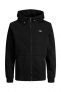 Jack & Jones Jcoair Noos-Sudadera con Capucha y Cremallera Cardigan Jersey, Black, XXL para Hombre