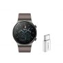 HUAWEI Watch GT 2 Pro – Smartwatchcon Pantalla AMOLED de 1.39″ y Adaptador USB-C, hasta Dos semanas de batería, Grey, 46 mm