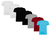 Desconocido VM – Pack de 7 Camisetas Básicas para Hombre Transpirables 100% Algodón gramaje de 155 g/m² Camisetas Casual y Deporte (Colores Casual 1, M)