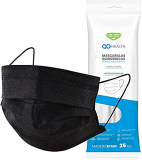 QD HEALTH Mascarillas quirúrgicas Fabricadas en España – Color negro – Packs de 50,100 o 200 unidades Tipo IIR – No reutilizables – Desechables – Homologadas (Pack de 50)