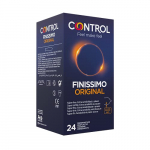 Control Finissimo – Caja de condones muy finos, gama sensibilidad, lubricados, ajuste perfecto, sexo seguro, 24 unidades (pack ahorro)