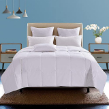 Amazon Brand – Umi Edredón de Plumas con Cubierta 100% Algodón Lavable a Máquina Ligero para Primavera Verano 135x200cm