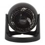 Woozoo by Ohyama, Ventilador de mesa / ventilador de escritorio potente y silencioso, 30W, Hélices 3D patentadas, Rotación de 360°, 3 velocidades, Para superficie 13m² – Woozoo PCF-HE15 – Negro