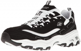 Skechers D’Lites, Zapatillas Hombre, Negro (Black Trubuck/White Mesh/Silver Trim BKW), 42 EU