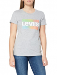 Levi’s The tee Camiseta, Sptwr Logo Gradient Starstruck Heather Grey, M para Mujer