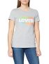 Levi’s The tee Camiseta, Sptwr Logo Gradient Starstruck Heather Grey, M para Mujer