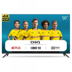 CHiQ Televisor Smart TV LED 50 Pulgadas 4K UHD, HDR 10/HLG, WiFi, Bluetooth (Solo Auriculares y Altavoces), Youtube, Netflix, Prime Video, 3 x HDMI, 2 x USB – U50H7L