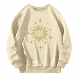 Sudadera para mujer de gran tamaño, jersey vintage para mujer, manga larga, cuello redondo, ropa para adolescentes, Y2k Aesthetic Top Otoño Invierno Clothes Oversized (A-Amarillo, L)