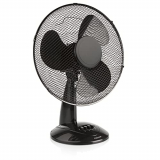 Tristar VE-5979 Ventilador de mesa, 40 centímetros de diámetro, 3 ajustes de velocidad, oscilante, ángulo ajustable 25°, asa para transporte, protección contra sobrecalentamiento, 45 W, negro