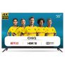 CHiQ Televisor Smart TV LED 50 Pulgadas 4K UHD, HDR 10/HLG, WiFi, Bluetooth (Solo Auriculares y Altavoces), Youtube, Netflix, Prime Video, 3 x HDMI, 2 x USB – U50H7L