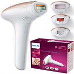 Philips Lumea Advanced SC1999/00 – Depiladora Luz Pulsada, para la Depilación Permanente del Vello Visible en Casa con sensor de tono de piel y 3 Cabezales: Cuerpo, Cara y Zona Bikini