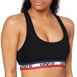 Levi’s Sporty Bralette Sujetador Deportivo, Jet Black, XS para Mujer