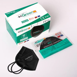 Maskgreen – Mascarilla FFP2 Negra – Caja 20 Unidades – Mascarillas FFP2 Homologadas CE – Fabricadas en España – Normativa UNE-EN 149:2001 + A1:2009 | +KGREEN
