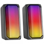 Mars Gaming MSRGB – Altavoz Bluetooth Potente 15W, RGB Full Mesh, 2 Drivers Activos, Negro