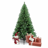 Eulenke Árbol de Navidad artificial de 120 cm, de plástico, con sistema de paraguas plegable, resistente al fuego, color verde