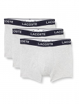 Lacoste 5H3389 Boxer Corto para Hombre, Argent Chine, L (Pack de 3)