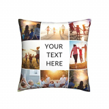 Funda de Cojine Personalizado con Foto y Texto con Impresión a 2 Cara| Regalo Original con Fotos San Valentín para Cumpleaños, Aniversarios | Decoración Hogareña 30 x 30 cm