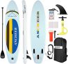 ANCHEER Tabla Paddle Surf Hinchable 305 x 76 x 15 cm, Tabla Padel Surf Hinchable Ultraligero (7.5kg) con Mochila, Remo Ajustable, Aleta, Bomba de Mano, La Carga máxima es de 130 kg