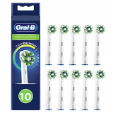 Oral-B CrossAction Recambios Cepillo de Dientes Eléctrico, Pack de 10 Cabezales con Tecnología Clean Maximiser, Blanco – Originales, (Tamaño Buzón)