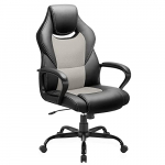 BASETBL Silla de Oficina, Silla de Escritorio Ergonómica con Altura Ajustable, Sillón Oficina con Respaldo Alto Reclinable, Silla de Computadora Cuero Ejecutiva con Soporte Lumbar, Carga 150kg