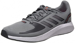 adidas Runfalcon 2.0, Road Running Shoe Hombre, Grey/Iron Metallic/Solar Red, 44 EU