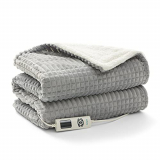 Bedsure Manta Electrica Grande Cama – Manta Eléctrica Sofa Individual Franela 180×130 cm con 6 Ajustes de Temperatura, Manta Termica Calefactable Matrimonio Calor con Apagado Automático, Gris