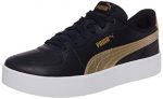 PUMA Skye Clean Metallic FS, Zapatillas, para Mujer, Negro (Puma Black-Puma Team Gold), 37 EU