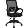 T-LoVendo TY-H03-BLACK Silla de Oficina con Soporte Lumbar, Negro, Normal