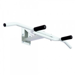 HOMCOM Barra Fija de Tracción Mural Barra Dominada Pared para Ejercicio Musculación 118x44x20cm Acero Blanco