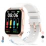 Smartwatch,1.69″ Reloj Inteligente Mujer con Temperatura,Impermeable IP68 Fitness Reloj 24 Modos Deporte con Pulsómetro Monitor de Sueño Calorías Podómetro para Android iOS (Blanco)