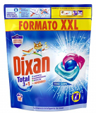 Dixan Total 3+1 Detergente en Cápsulas para Lavadora, para Ropa Blanca y Ropa de Color – 60 Lavados