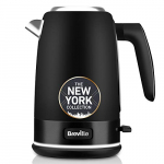 Breville VKT146X – Hervidor eléctrico, 1,7 l (8 tazas), ebullición rápida de 3 kW, colección New York, color negro