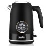 Breville VKT146X – Hervidor eléctrico, 1,7 l (8 tazas), ebullición rápida de 3 kW, colección New York, color negro