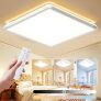 NEEMOSI 24W LED Plafon Led Techo, 3200LM Plafon de Techo Cuadrado Regulable con Mando a Distancia para Dormitorio, Cocina, Salón Balcón (1 Pack, Blanco)