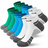 DOVAVA 6 Pares Calcetines Tobilleros Hombre 43-46，Calcetines Cortos para Deporte Running Trekking Trabajo (2 Bblanco, 2 Negro, 2 Gris Oscuro)