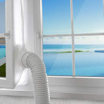 AGPTEK 300CM Aislamiento Ventanas para Aire Acondicionado Móvil y Secadora, Sello de Ventanas Impermeable, Anti UV, Anti-Mosquitos, con Dual Cremallera