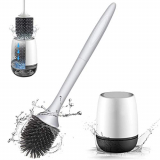 Decorus Escobillas Y Portaescobillas de Inodoro Escobillas de Baño Juego de escobilla de Inodoro y Soporte de Silicona Suave Cepillo Y Soporte para Inodoro Escobilla WC