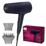 Secador de pelo de la serie 5000 de Philips con tecnología ThermoShield, 3 posiciones de calor y 2 de velocidad, potencia de secado de 2300 W, BHD510/00