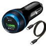 Binboubou Cargador Coche USB C-45W PPS PD Cargador de Coche Súper Rápido QC3.0 Adaptador de Carga Rápida Compatible para Samsung S21 S20 Ultra/Plus / Note20 / S10, LG Moto Pixel-4ft Type C Cord