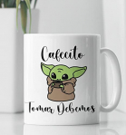 MOL3D – Taza con frases y dibujo. Regalo Original «Cafecito Tomar Debemos» – 350 ml