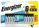 Energizer MAX PLUS – Pack de 8+4 Pilas Alcalinas AAA/ LR03