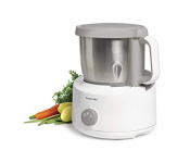 Suavinex – Robot de Cocina Bebé 5 en 1: Cocina, Tritura, Calienta, Descongela y Esteriliza. Super Rápido, Fácil de Usar y Limpiar. Jarra y Cuchillas de Acero Inoxidable