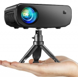 Proyector, ELEPHAS WiFi Mini Proyector Full HD 1080P, 10000 Lux Proyector portátil Compatible con iPhone/Android/Tablet/PC/TV Stick/USB (Negro)