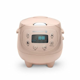 Reishunger Mini Olla Arrocera Programable y Vaporera en Rosa hasta 3 Personas – Hervidor de Arroz con 8 Programas – Con Pantalla LED y Función Automática de Mantenimiento del Calor