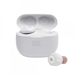 JBL Tune 125 TWS Auriculares intraaurales True Wireless con Bluetooth, Sonido Pure Bass y modo Dual Connect, hasta 32 hrs de música con estuche de carga, blanco